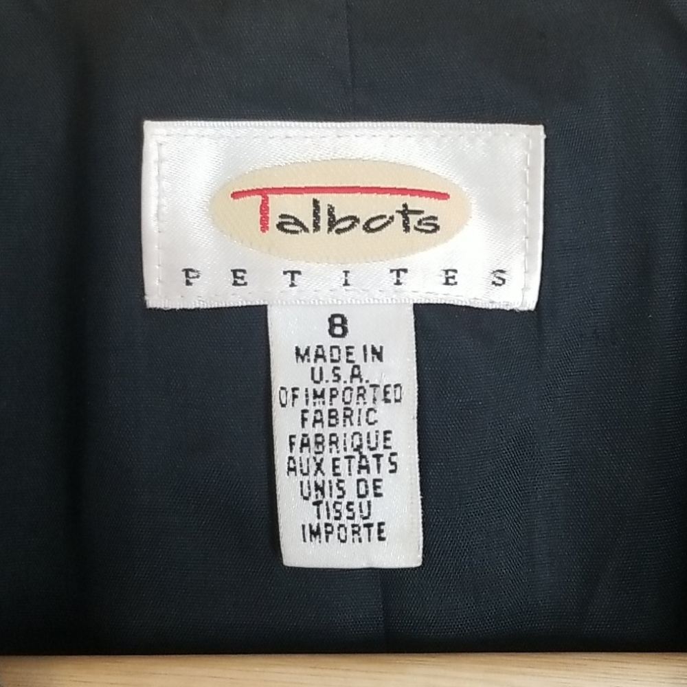 Talbots Black White Speckled Single Button Blazer - image 7